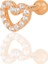 Gümüş Rose Zirkon Taşlı Kalp Modeli Tragus Helix Piercing Küpe SGTL12206ROSE 1
