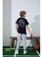 Erkek Çocuk Basketboll Desenli Siyah Pijama Takımı 3