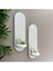 Bohem, Iskandinav Dekoratif Tek Raflı Duvar Rafı, Süsü (2’li Set) Hand Made -Beyaz 2