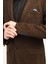 Kahverengi Mono Yaka Iki Düğme Çift Yırtmaç Blazer Tek Ceket Slim Fit | Agustini 4
