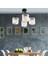 Ayan 4lü Siyah Kristalli Taşlı Modern Tasarım Kristal Salon Avize 1