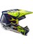 S-M5 Rash Off-Road Motosiklet Kaskı Lacivert Sarı Beyaz 2