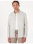 Erkek Çağla Keten Görünümlü Slim Fit Uzun Kollu Gömlek 50307025-VR016 3