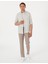 Erkek Çağla Keten Görünümlü Slim Fit Uzun Kollu Gömlek 50307025-VR016 4
