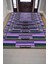 Çizili Mor Renkli Halı Mutfak Halısı Çizgili Oturma Odası Halısı Retro Tarzı Salon Halısı 5