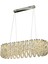 Zora Krom Sıralı 51 Watt Kristal Taşlı Modern Tasarım Yemeke Masası Üstü Salon LED Avize 2