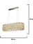 Zora Krom Sıralı 51 Watt Kristal Taşlı Modern Tasarım Yemeke Masası Üstü Salon LED Avize 3