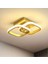 Modern Tasarım Square Plafonyer Tavan LED Avize Eskitme Gold Power Ledli Salon Hol Mutfak Avize 1