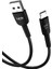 K600 Premium Micro USB Data/şarj Kablosu 2.4A 1mt Siyah 3