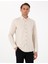 Erkek Bej Oxford Slim Fit Kolay Ütülenebilir Gömlek 50306996-VR011 1