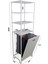 Metal Kirli Sepetli 4 Raflı Çamaşır Sepeti Beyaz HMRS-015 3