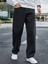 Erkek Baggy Fit Asit Yıkama Jean Kot Pantolonerkek Casual Baggy Denim Jean Kot Pantolon 1
