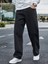 Erkek Baggy Fit Asit Yıkama Jean Kot Pantolonerkek Casual Baggy Denim Jean Kot Pantolon 2
