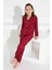 Kız Çocuk Kalp Desenli Düğmeli Uzun Kollu Pijama Takımı 1