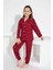 Kız Çocuk Kalp Desenli Düğmeli Uzun Kollu Pijama Takımı 2