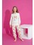 Kız Çocuk Ayıcık Desenli Uzun Kollu Pijama Takımı 1