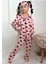 Kız Çocuk Düğmeli Desenli Uzun Kollu Pijama Takımı 1