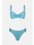 4528 Mint Simli Kapsız Bikini Takımı 4