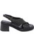 Siyah Hakiki Deri Kadın Sandalet - K24Y1SN67221-A23 3
