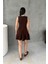 Kahve Zr Model Volanlı Mini Elbise 5