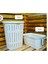 Bambu Halatlı Beyaz Çamaşır Sepeti 100x100, 60 L, Hafif ve Şık Tasarım 2