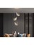 Luxury Exclusive Modern Sarkıt Üçlü Kuğu LED Avize Swan Gold Sarı Ledli Avize 3