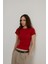 Kadın Magenta Kısa Kollu Basic T-Shirt 1