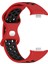 Xiaomi Redmi Watch 4 Uyumlu Kordon Delikli Silikon Kırmızı Siyah 2