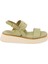 Yeşil Hakiki Deri Kadın Sandalet - K24Y1SN67260-G81 3
