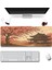 Ultragrand Japon Kiraz Ağacı ve Japon Evi Dikişsiz Xxl Gaming Oyuncu Masaüstü Pembe Klavye Mouse Pad 40X90CM 1