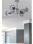 Seul Modern Tasarım Salon Yemek Odası Mutfak Gri Renk Füme Camlı Sarkıt 6 Lı Avize 1