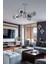 Seul Modern Tasarım Salon Yemek Odası Mutfak Gri Renk Füme Camlı Sarkıt 6 Lı Avize 4