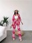 Desenli Kimono & Pantolon Ikili Takım 1
