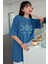 Kadın Pudra Pembe Oversize Celestial Sun Moon Baskılı T-Shirt 3