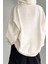 Kadın Kırık Beyaz Krem Ekru Spectacular Baskılı 3 Iplik Şardonlu Kapüşonlu Kanguru Cepli Oversize Salaş Hoodie Sweatshirt 4