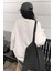 Kadın Kırık Beyaz Krem Ekru Dreamer Baskılı 0 Sıfır Yaka Oversize Salaş Bol Kesim Polar Sweatshirt 3