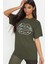 Kadın Kırmızı Love Is Oversize T-Shirt 2