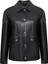 Susan Kadın Siyah Oversize Deri Ceket 24WGE52741M 1