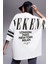 Kadın Ekru Beyaz Weekend Oversize Fit Bol Geniş Kalıp Salaş Kesim T-Shirt 1