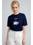 Kadın Lacivert Paris Regular Fit Normal Kalıp T-Shirt 1