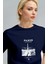 Kadın Lacivert Paris Regular Fit Normal Kalıp T-Shirt 2