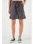 Pamuklu Relaxed Fit Yüksek Bel Cepli Mini Şort Bayan Şort 668YP5384 2