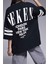 Kadın Siyah Weekend Oversize Fit Bol Geniş Kalıp Salaş Kesim T-Shirt 1