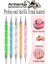 Silikon Tırnak Şekillendirme Kalemi 10 Lu 1 Paket Nail Art Metal Başlıklı Tırnak Süsleme Kalemi Nokta Boyama Modelleme 2