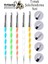Silikon Tırnak Şekillendirme Kalemi 10 Lu 1 Paket Nail Art Metal Başlıklı Tırnak Süsleme Kalemi Nokta Boyama Modelleme 5