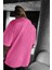 Erkek Fuşya Siluet Sensitive Content Oversize Fit Bol Geniş Kalıp Salaş Kesim T-Shirt 2