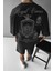 Erkek Siyah Royal Essence Oversize Fit Bol Geniş Kalıp Salaş Kesim T-Shirt 1