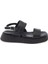 Siyah Hakiki Deri Kadın Sandalet - K24Y1SN67260-A23 3