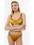 4627 Kahve Mavi Desenli Toparlayıcı Bikini Takımı 1