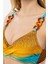 4627 Kahve Mavi Desenli Toparlayıcı Bikini Takımı 2